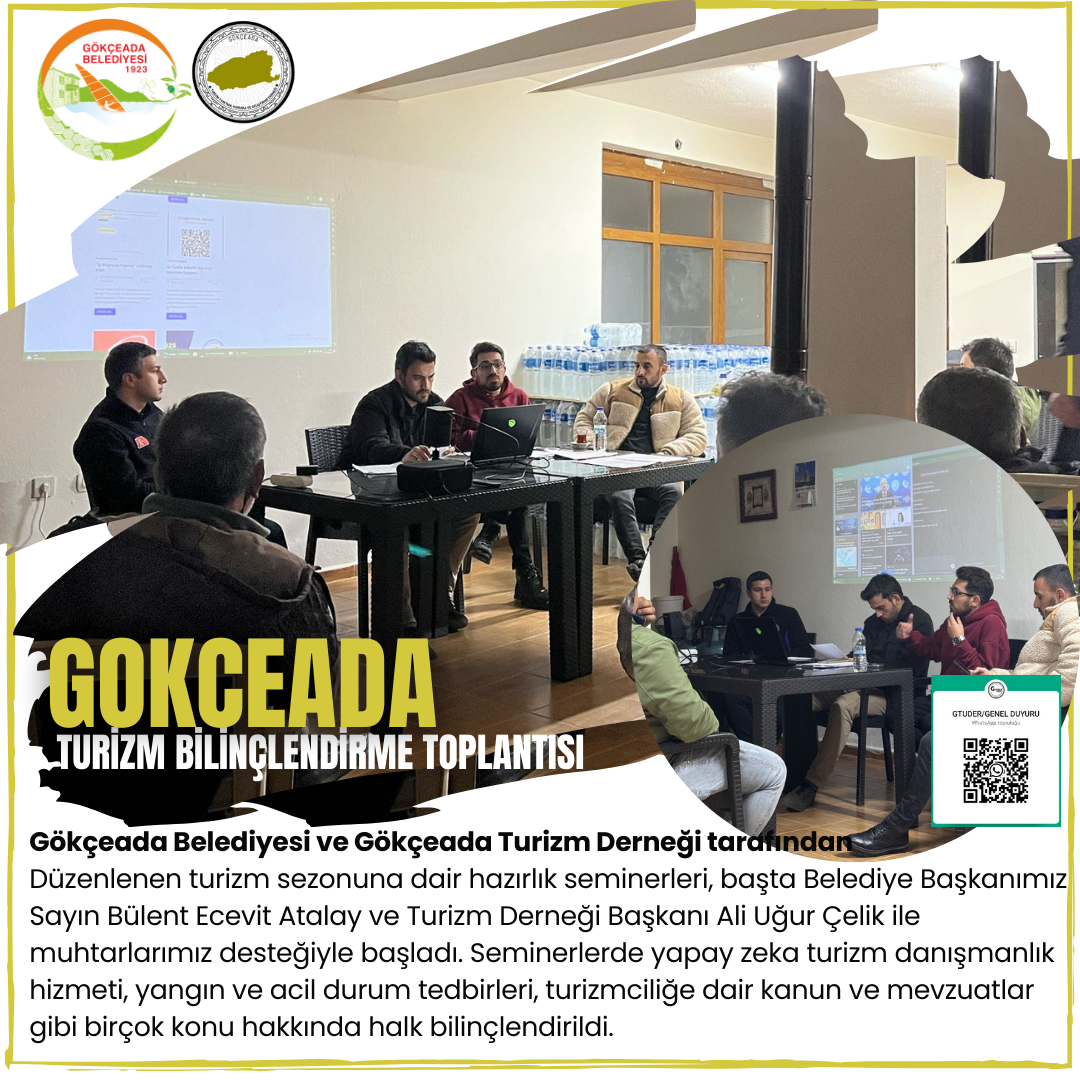 Gökçeada 3. Turizmcileri bilinçlendirme toplantısı Eşelek Köyünde yapıldı.