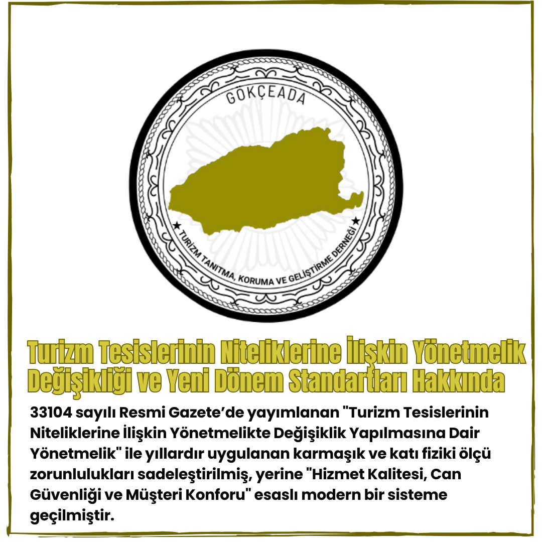 Turizm Tesislerinin Niteliklerine İlişkin Yönetmelik Değişikliği ve Yeni Dönem Standartları, Belge|Harç ücretleri.